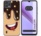 Funda Silicona Blackview Oscal C60 Helado Chocolate