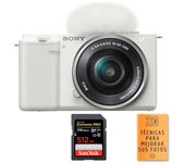 ZV-E10 + 16-50mm Blanco + 1 SanDisk 512GB Extreme PRO UHS-I SDXC 170 MB/s + PDF  pulgadas pulgadas20 TÉCNICAS PARA M