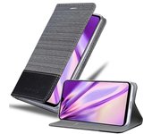 Funda Libro para Huawei P30 LITE en GRIS NEGRO - Cubierta Proteccion con Cierre Magnetico, Tarjetero y Funcion de Suporte - Etui Case Cover Carcasa