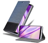 Funda Libro para Vivo V7 en AZUL OSCURO NEGRO - Cubierta Proteccion con Cierre Magnetico, Tarjetero y Funcion de Suporte - Etui Case Cover Carcasa