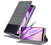 Funda Libro para ZTE Nubia N3 en GRIS NEGRO - Cubierta Proteccion con Cierre Magnetico, Tarjetero y Funcion de Suporte - Etui Case Cover Carcasa