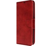 Funda para Motorola Moto G72 Tarjetero y Soporte Vídeo + Correa Rojo