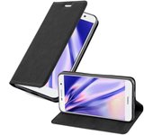Funda Libro para Huawei Y6 2017 en NEGRO ANTRACITA - Cubierta Proteccion con Cierre Magnetico, Tarjetero y Funcion de Suporte - Etui Case Cover Carcasa