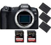 EOS R8 + 2 SanDisk 64GB Extreme PRO UHS-II SDXC 300 MB/s + 3 LP-E17 + PDF MCZ DIRECT '20 TÉCNICAS PA