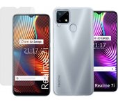 Pack 2 En 1 Funda Gel Transparente + Protector Cristal Templado para Realme 7i / Narzo 30A
