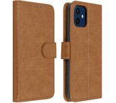 Funda iPhone 12 Mini Libro Billetera F. Soporte – Marrón