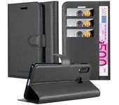 Funda Libro para Samsung Galaxy A40 en NEGRO FANTASMA - Cubierta Proteccion con Cierre Magnetico, Tarjetero y Funcion de Suporte - Etui Case Cover Carcasa