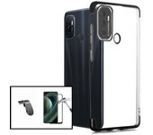 Kit de vidrio templado de cubierta completa 5D + cubierta del slimarmm + soporte magnético L disco s