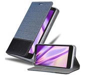 Funda Libro para Motorola MOTO X3 en AZUL OSCURO NEGRO - Cubierta Proteccion con Cierre Magnetico, Tarjetero y Funcion de Suporte - Etui Case Cover Carcasa