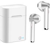 AKASHI ALTSILEARB EARBUDS WIRELESS BLANCO PLATA AURICULARES INALÁMBRICOS BLUETOOTH CON ESTUCHE BATERÍA