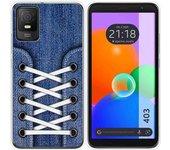 Funda Silicona Transparente TCL 403 Zapatillas 01