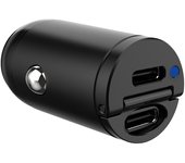 Celly CCMINI2USBCBK cargador de dispositivo móvil Smartphone, Tableta Negro Encendedor de cigarrillo