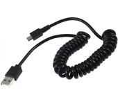 Goobay USB Cable Espiral 1m con Micro USB para Galaxy S7/S7 edge/S8/S8 edge