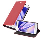 Funda Libro para HTC One A9S en ROJO MANZANA - Cubierta Proteccion con Cierre Magnetico, Tarjetero y Funcion de Suporte - Etui Case Cover Carcasa