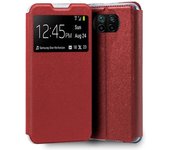 Funda Libro Soporte con Ventana para Xiaomi Mi 10T Lite Color Roja