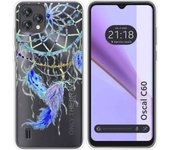 Funda Silicona Transparente Blackview Oscal C60 Plumas