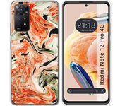 Funda Silicona Xiaomi Redmi Note 12 Pro 4G Mármol 12