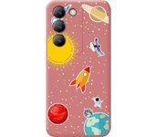 Funda Silicona Líquida Rosa Vivo V40 SE 5G Espacio