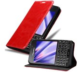 Funda Libro para Blackberry Q10 en ROJO MANZANA - Cubierta Proteccion con Cierre Magnetico, Tarjetero y Funcion de Suporte - Etui Case Cover Carcasa