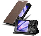Funda Libro para Blackberry Q10 en MARRoN CAFe - Cubierta Proteccion con Cierre Magnetico, Tarjetero y Funcion de Suporte - Etui Case Cover Carcasa