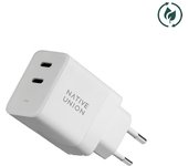 Native Union FAST-PD35-WHT-EU cargador de dispositivo móvil Portátil, Smartphone, Tableta Blanco Corriente alterna Carga rápida Interior