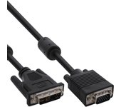 InLine 17782A adaptador de cable de vídeo 3 m DVI-A VGA (D-Sub) Negro
