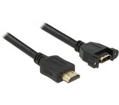 DeLOCK 1m 2xHDMI cable HDMI HDMI tipo A (Estándar) Negro