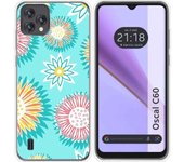 Funda Silicona Transparente Blackview Oscal C60 Flores 05