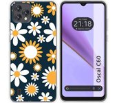 Funda Silicona Transparente Blackview Oscal C60 Flores 08