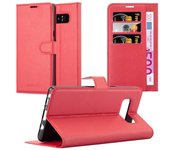 Funda Libro para Samsung Galaxy NOTE 8 en ROJO CARMiN - Cubierta Proteccion con Cierre Magnetico, Tarjetero y Funcion de Suporte - Etui Case Cover Carcasa