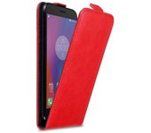 Funda para Lenovo K6 / K6 POWER in ROJO MANZANA - Cubierta Proteccion Estilo Flip con Cierre Magnetico - Etui Case Cover Carcasa