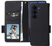 Funda Samsung Galaxy Z Fold 6 Solapa Tarjetero Soporte Vídeo Negro