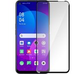 Cristal templado 9H Biselado para Oppo A72 / A52 - Marco negro