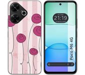 Funda Silicona Xiaomi Poco M6 4G Flores Vintage