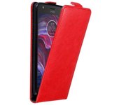 Funda para Motorola MOTO X4 in ROJO MANZANA - Cubierta Proteccion Estilo Flip con Cierre Magnetico - Etui Case Cover Carcasa