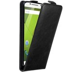 Funda para Motorola MOTO X PLAY in NEGRO ANTRACITA - Cubierta Proteccion Estilo Flip con Cierre Magnetico - Etui Case Cover Carcasa