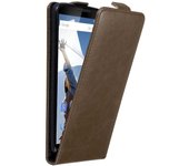 Funda para Motorola NEXUS 6 in MARRoN CAFe - Cubierta Proteccion Estilo Flip con Cierre Magnetico - Etui Case Cover Carcasa
