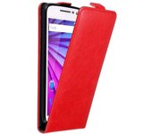 Funda para Motorola MOTO G3 in ROJO MANZANA - Cubierta Proteccion Estilo Flip con Cierre Magnetico - Etui Case Cover Carcasa