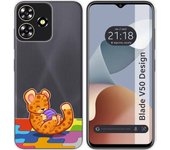 Funda Transparente Zte Blade V50 Design 4G Leopardo