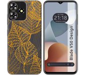 Funda Transparente Zte Blade V50 Design 4G Hojas