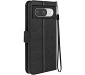 Funda con cierre para Pixel 8 con muñequera Solapa multifunción Negro
