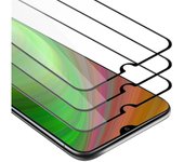 3x Pelicula Protectora para Samsung Galaxy A20E en TRANSPARENTE con NEGRO - Paquete de 3 Pantalla de Vidrio Templado Cobertura Completa (Tempered) Compatible 3D con Dureza 9H