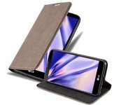 Funda Libro para LG STYLUS 2 en MARRoN CAFe - Cubierta Proteccion con Cierre Magnetico, Tarjetero y Funcion de Suporte - Etui Case Cover Carcasa