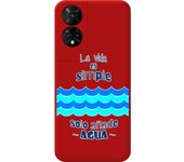 Funda Silicona Roja TCL 50 5G Agua