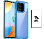 Kit de protección de airbag de aluminarm + soporte magnético para Xiaomi Redmi 10C - Transparente/ A