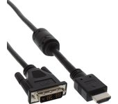 InLine 4043718042722 adaptador de cable de vídeo 1,8 m HDMI tipo A (Estándar) DVI Negro