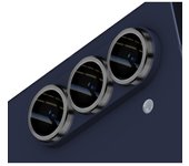 Protector cámara para Galaxy Z Fold 6 Dureza 9H Contorno Metal Negro