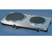 Rommelsbacher AK 3099/E hobs Acero inoxidable Encimera Hornillo eléctrico / Placa eléctrica 2 zona(s