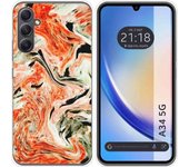 Funda Silicona Samsung Galaxy A34 5G Mármol 12