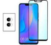 Película de Camara trasera + Vidrillo templado 5D Cubierta completa para Huawei Mate 20 Lite
